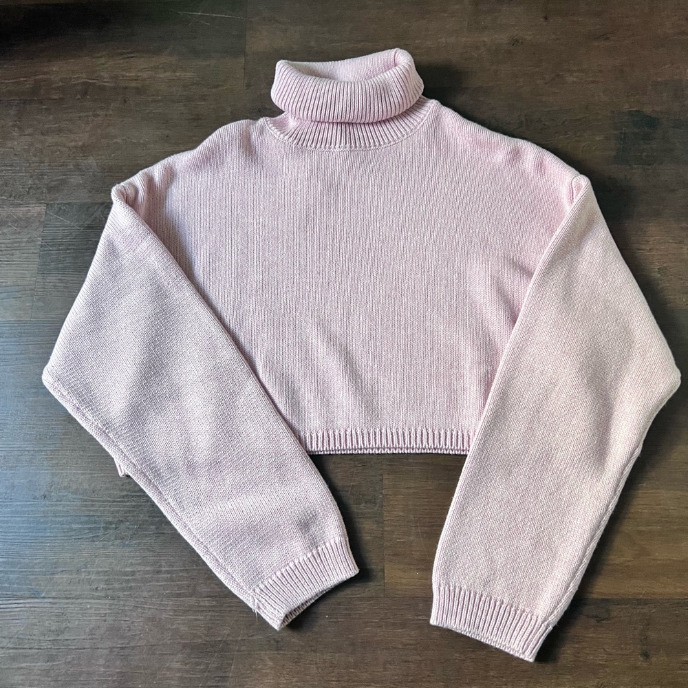 New Mango Sweater size Medium pastel pink color